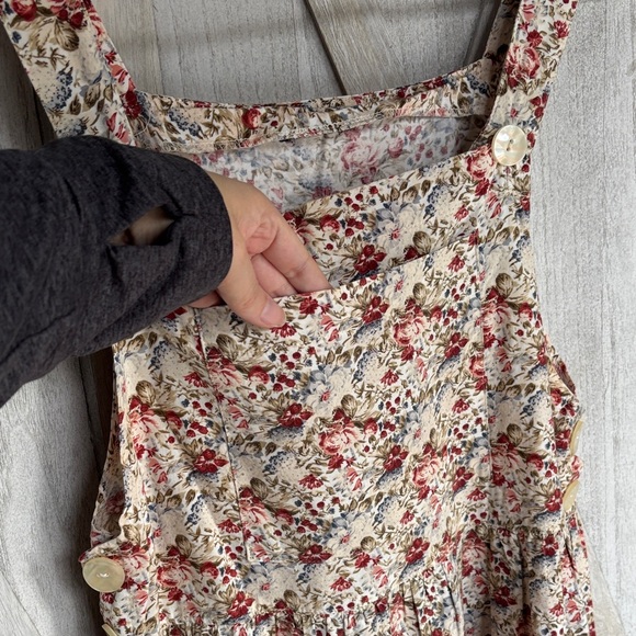 Floral Button Strap Dress - Picture 6 of 12